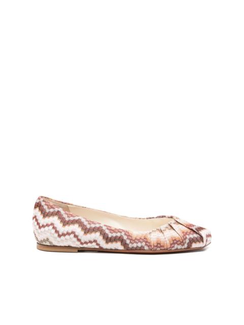 Missoni zigzag ballet flats