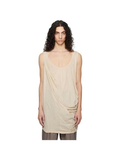 Rick Owens Beige Temple Pony Tank Top