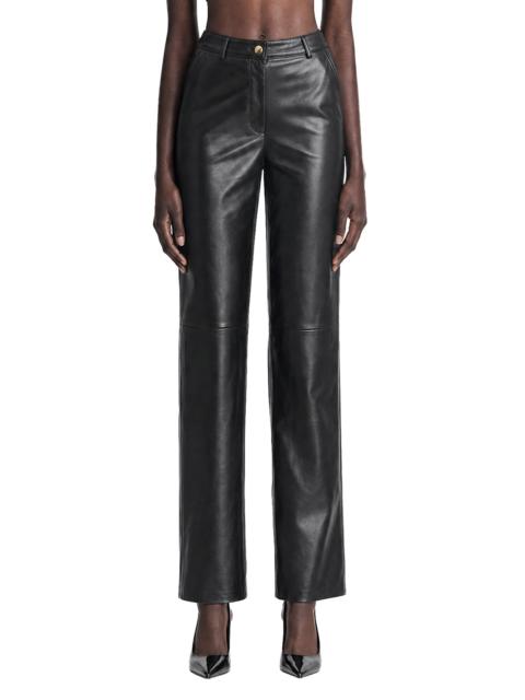 Max Mara Nappa Leather Barrel-leg Trousers