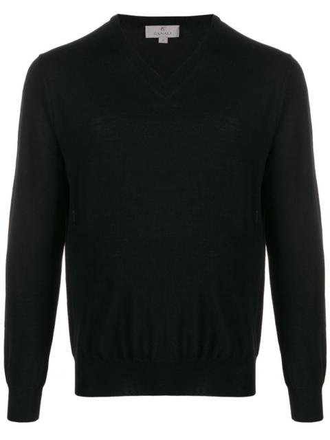 Canali fine-knit cotton jumper