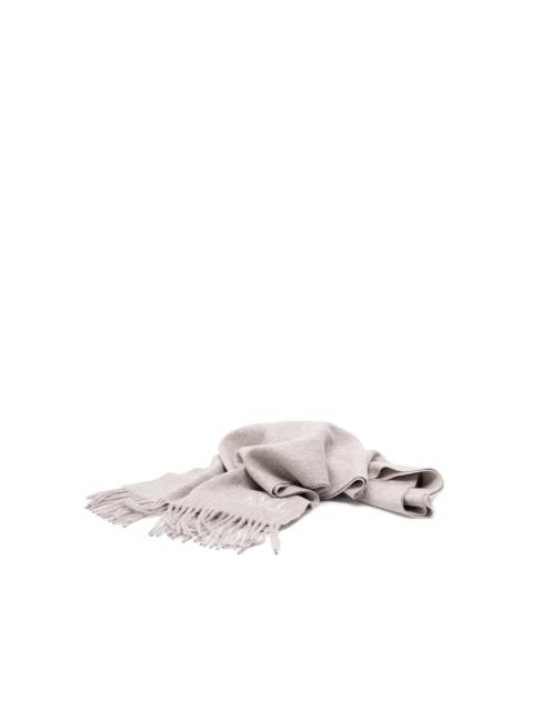 Max Mara Monogram Embroidered Cashmere Stole