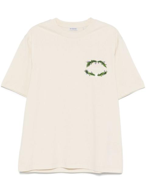 Burberry logo-embroidered T-shirt