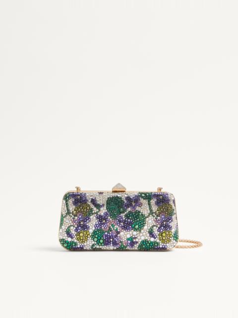 Valentino CARRY SECRETS MINAUDIERE WITH RHINESTONE FLORAL MOTIF