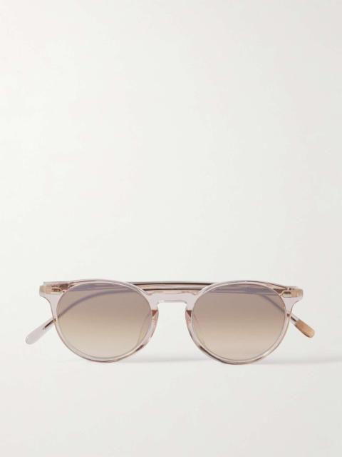 Oliver Peoples N. 02 Sun Round-Frame Acetate Sunglasses