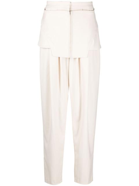 ANDREĀDAMO layered-detail high-waist trousers