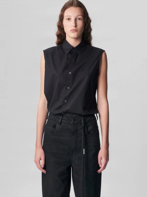 Ann Demeulemeester Desiree Sleeveless Cropped Standard Shirt