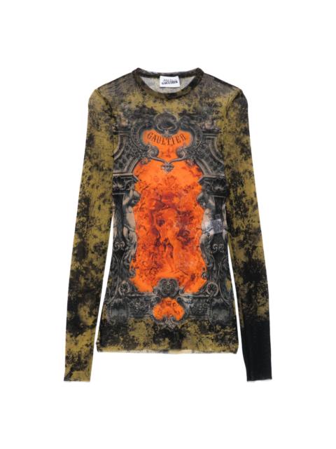 Jean Paul Gaultier logo~print top