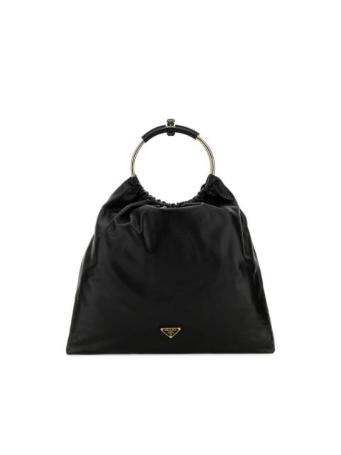 Prada triangle-logo bucket bag