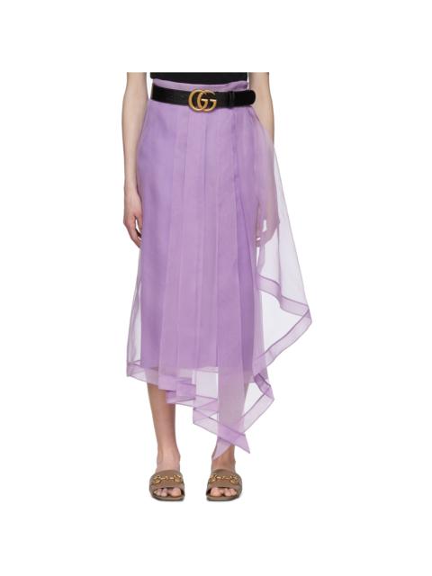GUCCI Purple Silk Organdy Skirt