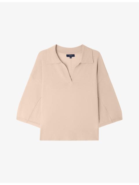 soeur Elton Polo-Collar Merino-Wool Jumper