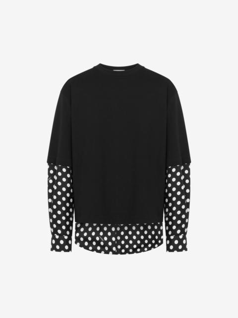 POLKA DOTS SWEATSHIRT WITH INSERTS