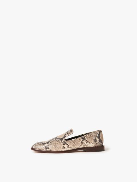 Victoria Beckham Hanna Loafer in Beige Snake Print