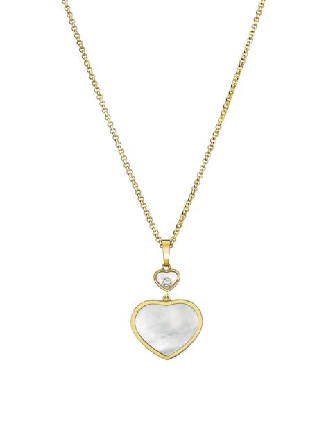 Chopard Women's Happy Hearts 18K Yellow Gold, Mother-Of-Pearl & 0.05 TCW Diamond Pendant Necklace - Yellow G