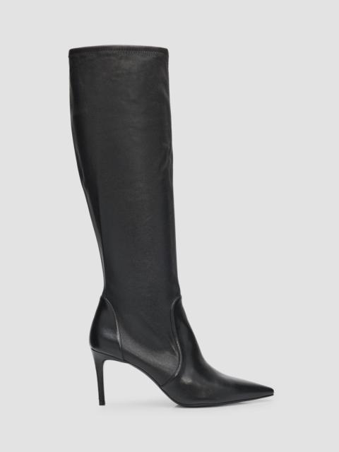 Stuart Weitzman Women's Stuart 75MM Leather Power Boots - Black