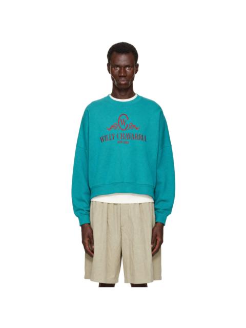 WILLY CHAVARRIA Green OS Chavantino Hooligan Crewneck