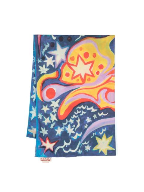 Marni graphic-print cotton scarf