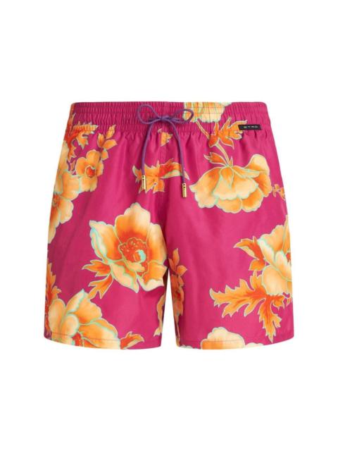 floral-print swim shorts