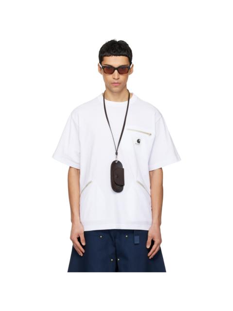 sacai White Carhartt WIP Edition Cotton Jersey T-shirt