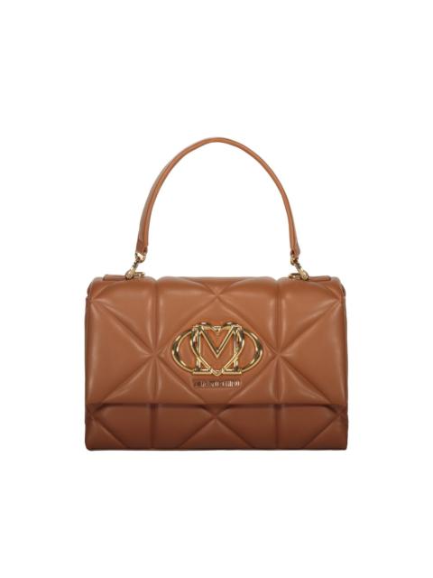 Moschino quilted logo hardware tote bag