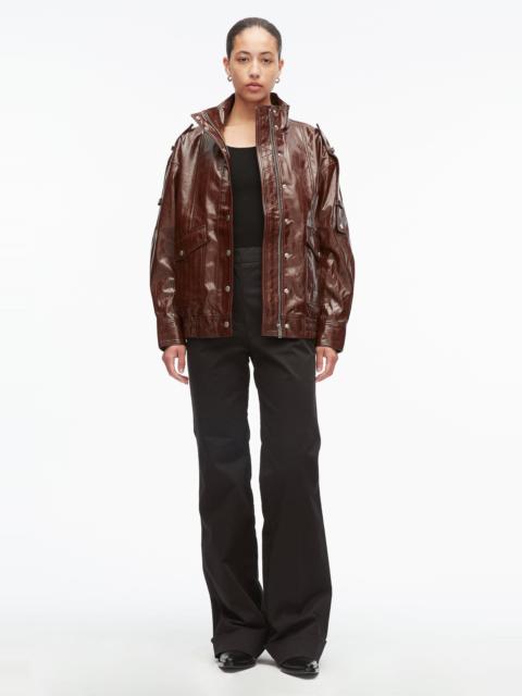 3.1 Phillip Lim Textured Faux Leather Flight Jacket