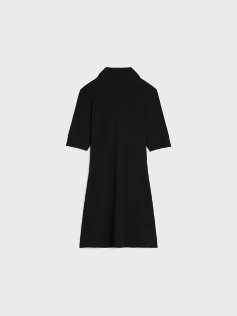 CELINE polo mini dress IN ribbed cotton