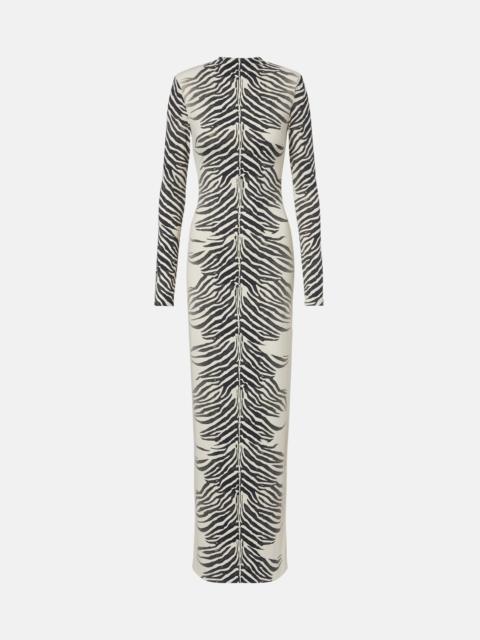De La Vali Kari zebra-print maxi dress