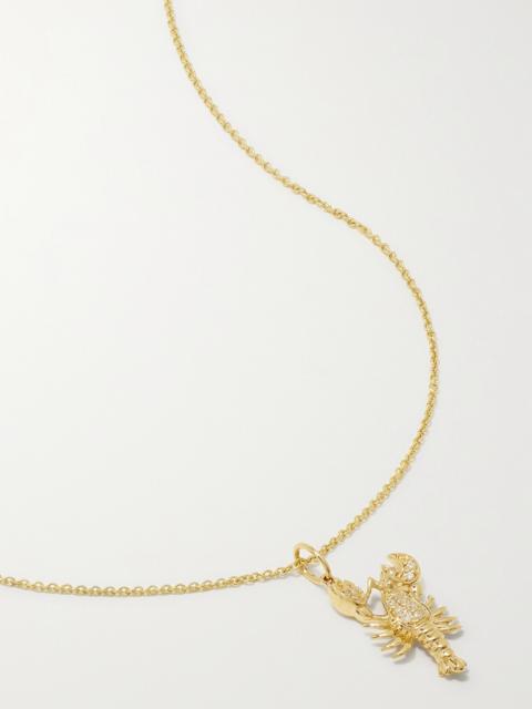 SYDNEY EVAN Lobster 14-karat Gold Diamond Necklace
