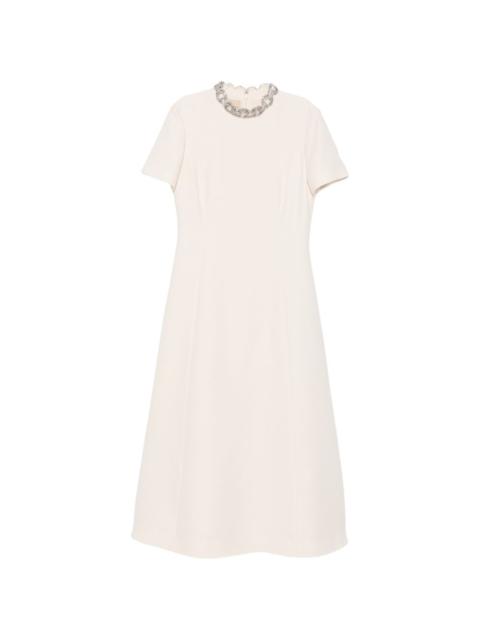Valentino crystal-embellished A-line dress