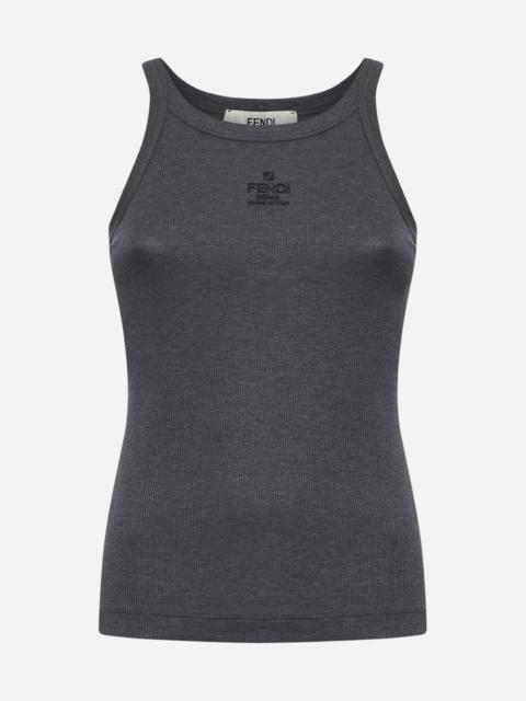 Logo cotton tank top