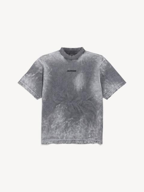 BALENCIAGA Men's Balenciaga Back T-shirt Medium Fit in Grey