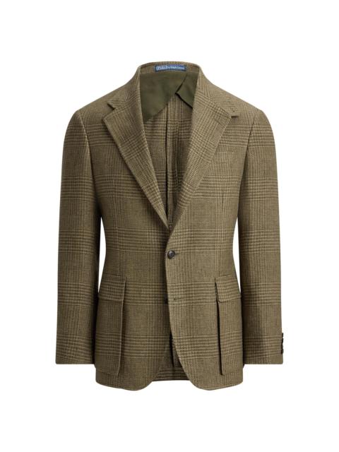 Polo Ralph Lauren Men's Glen Checked Linen-Blend Blazer - Olive Sage Multi