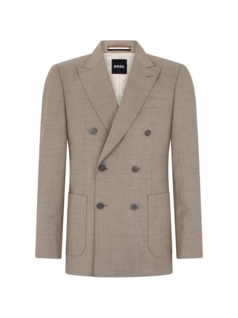BOSS peak-lapel double-breasted blazer