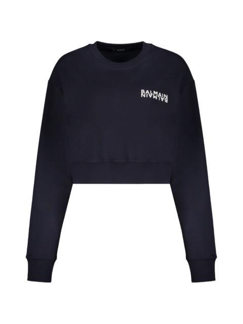 Balmain cropped logo sweatshirt