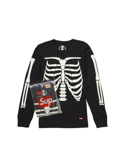 Supreme Supreme Hanes Bones Thermal Crew FW25 (1 Pack) Black