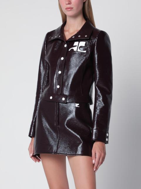 courrèges Reedition jacket in burgundy vinyl