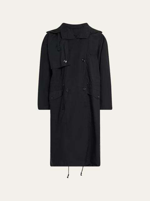 Lemaire Men's Light Hooded Trench Coat