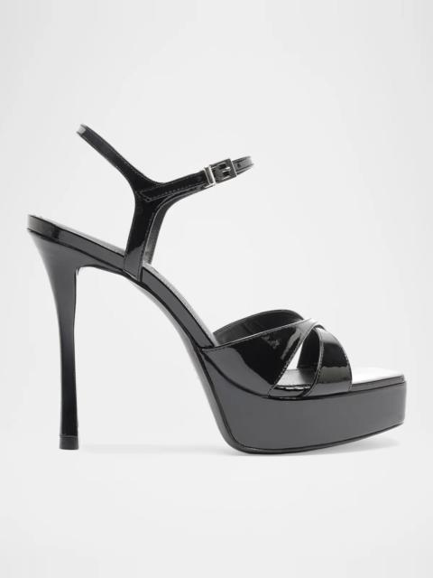 SCHUTZ Maxine 120MM Patent Leather Platform Sandals