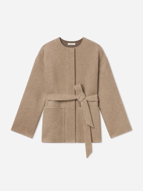 CO Double Faced Belted Jacket in Wool Cashmere
