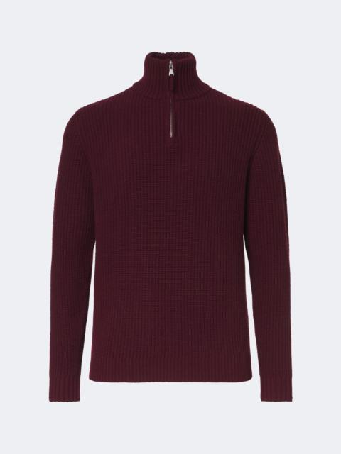 Allude Wool and cashmere half-zip sweater