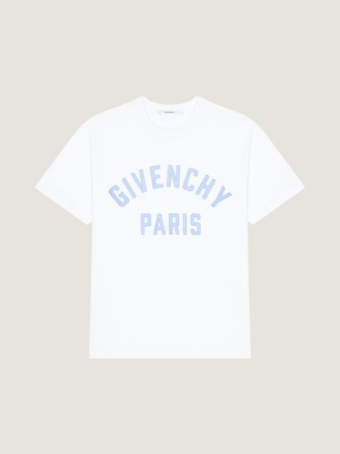Givenchy T-SHIRT IN COTTON WITH GIVENCHY PARIS EMBROIDERY