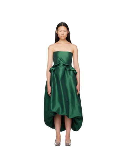 KIKA VARGAS SSENSE Exclusive Green Midi Dress
