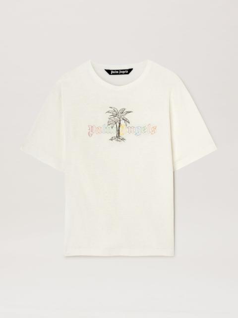 Palm Angels Linen Collar T-Shirt