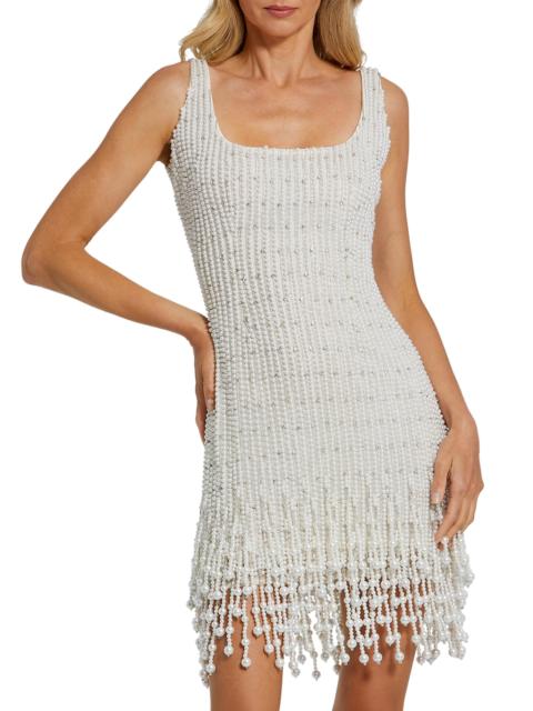 MAC DUGGAL Women's Imitation Pearl-Embellished Beaded Minidress - Ivory