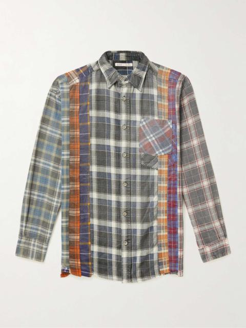 NEEDLES 7 Cuts Panelled Checked Cotton-Flannel Shirt