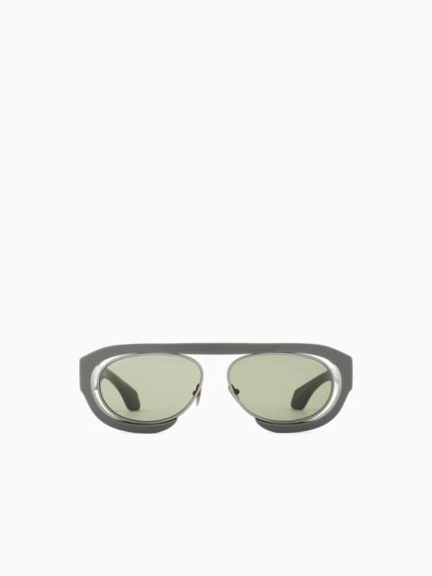 GIORGIO ARMANI MEN’S OVAL SUNGLASSES