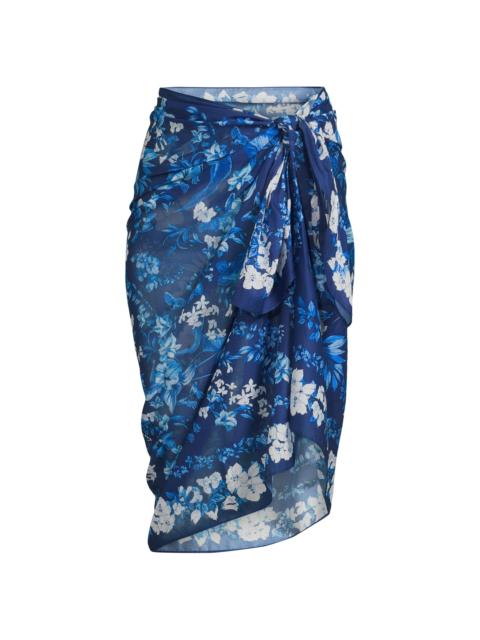 KOBI HALPERIN Women's Mckenzie Floral Cotton Pareo - Indigo Multi
