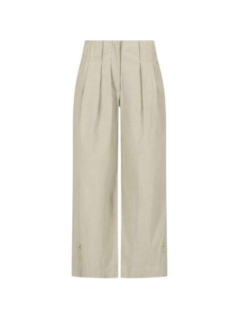LOW CLASSIC pleated wide-leg trousers