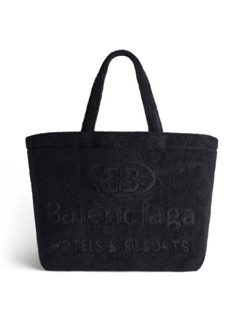 BALENCIAGA Women's Jumbo Large Tote Bag In Towel Fabric in Black