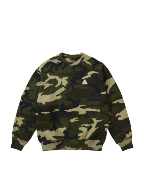 PALACE SOFAR CREW WOODLAND CAMO