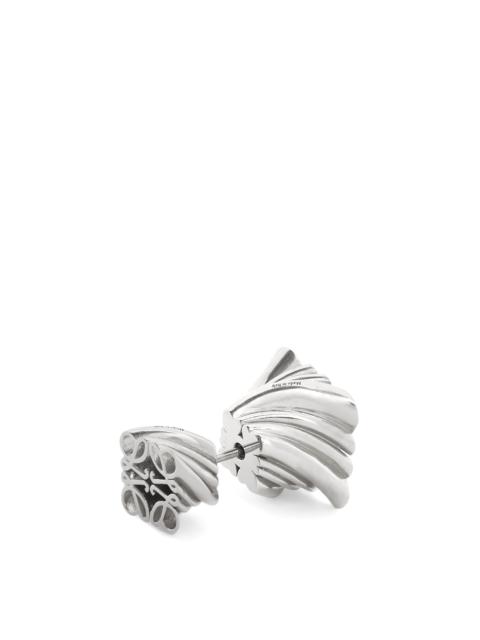 Twisted Anagram stud earring in sterling silver